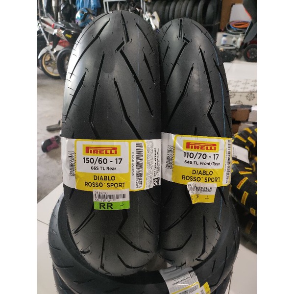 Ban Pirelli Diablo Rosso Sport 110/70-17 dan 150/60-17