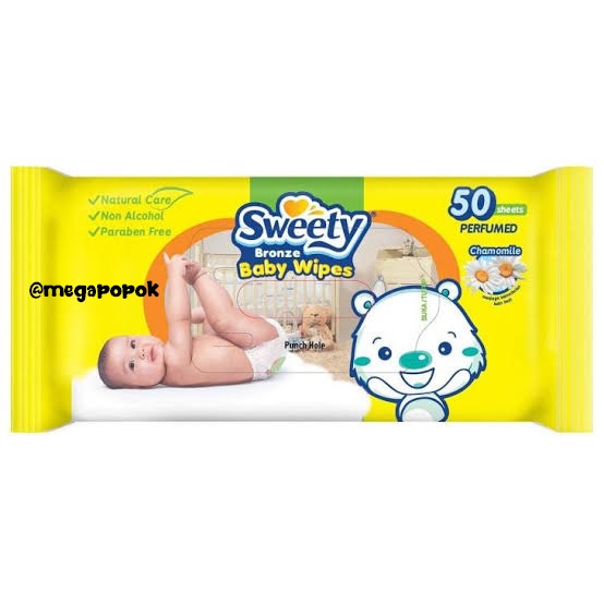 Sweety Bronze Baby Wipes with Parfumed 50 Sheets Beli 1 Gratis 1 /55024/megapopok