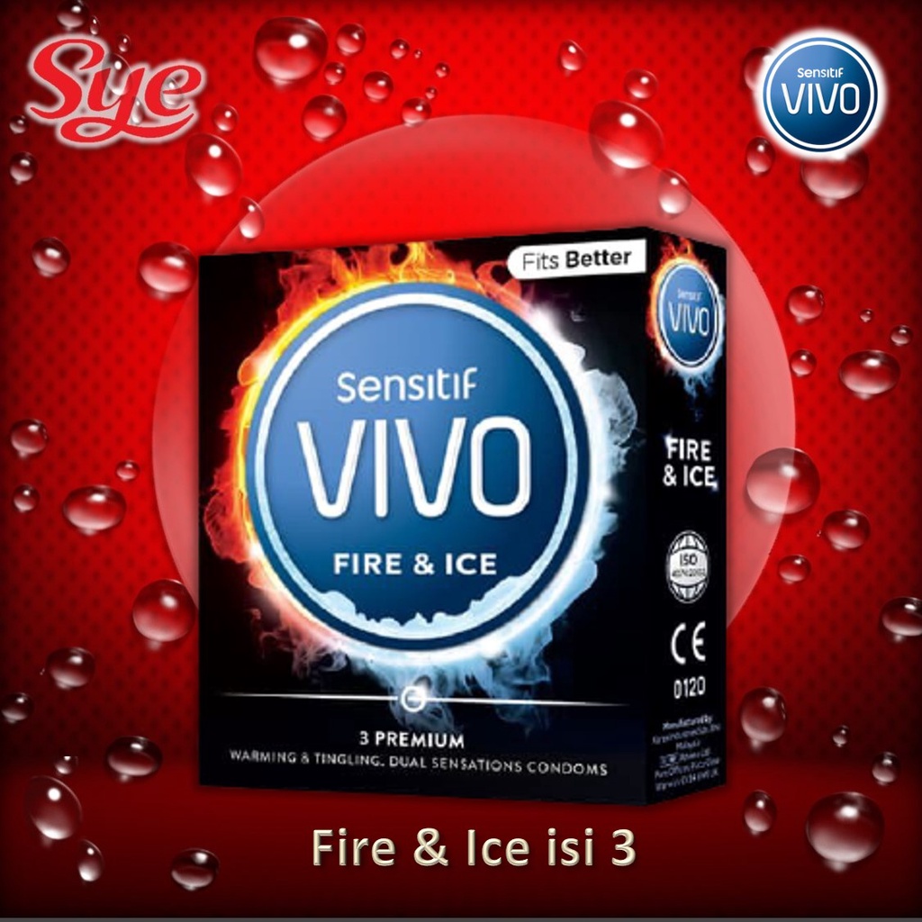 BPOM KONDOM VIVO FIRE &amp; ICE ISI 3 / SENSITIF VIVO CONDOM FIRE ICE / SYE