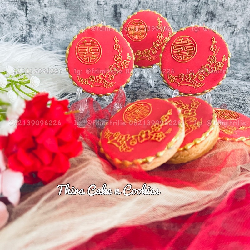 kue kering tingjing souvenir wedding engagement lamaran cookies shuangxi