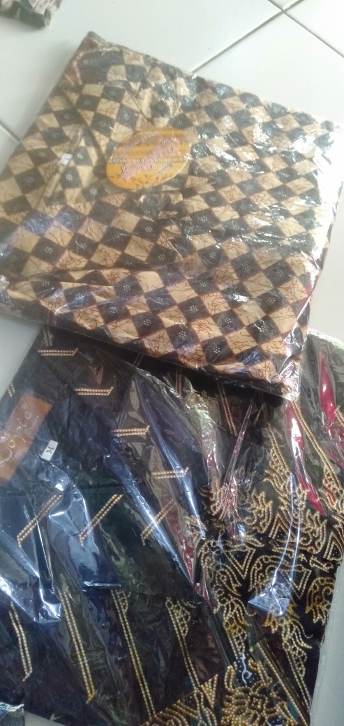 Couple Tunik M969 Asimetris Gunungan Wayang Atasan Batik Wanita Pria Murah Seragam Kantor Cantik