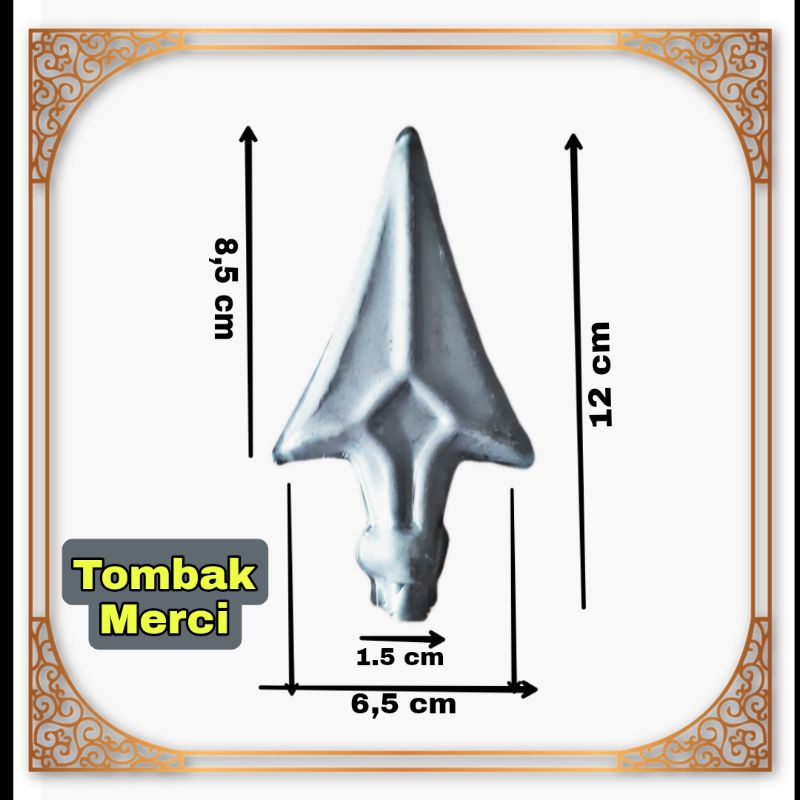 Tombak Merci ornamen pagar plat besi