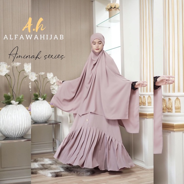 set french khimar premium aminah series