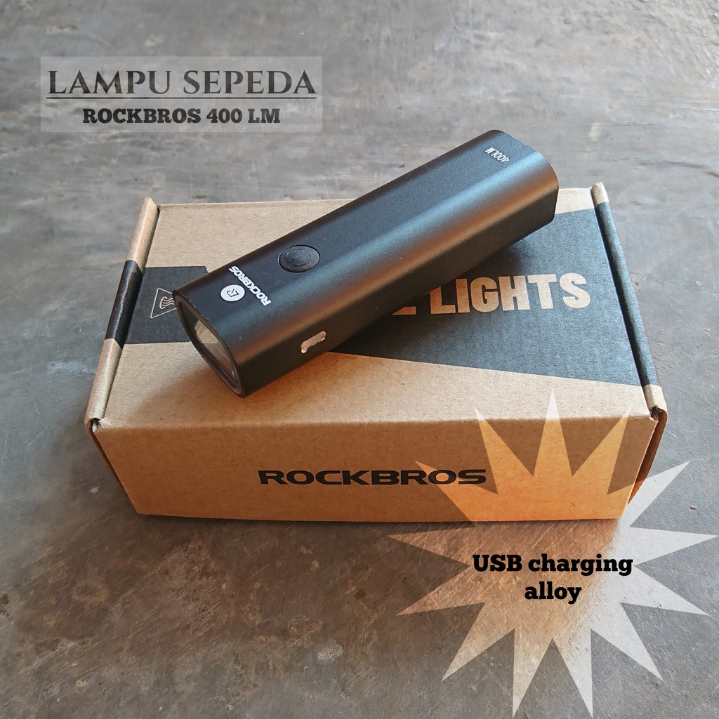 Lampu sepeda depan Rockbros 400 lumen LM