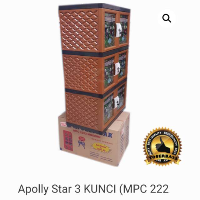 Lemari apolly star Lemari 3 tingkat murah