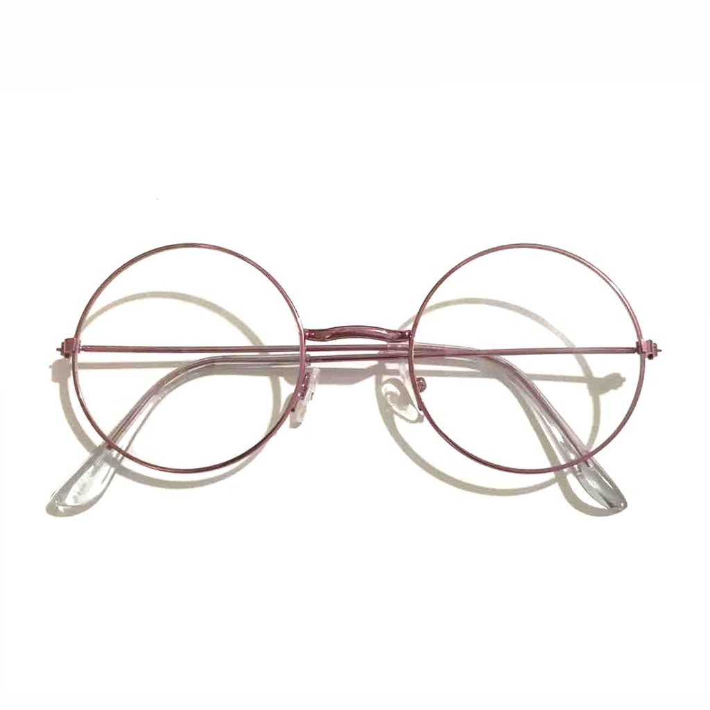 Kacamata Bulat  Pria dan Wanita - Model Vintage (Group) - Bulat Kacamata bingkai retro Kacamata Fashion-16-7 C6 Rose Gold