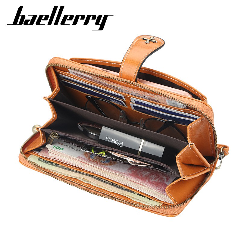 DOMPET PANJANG WANITA BAELLERRY EISEN WA155B7 ORIGINAL COKLAT KULIT PREMIUM KOREA IMPORT BRANDED ORI