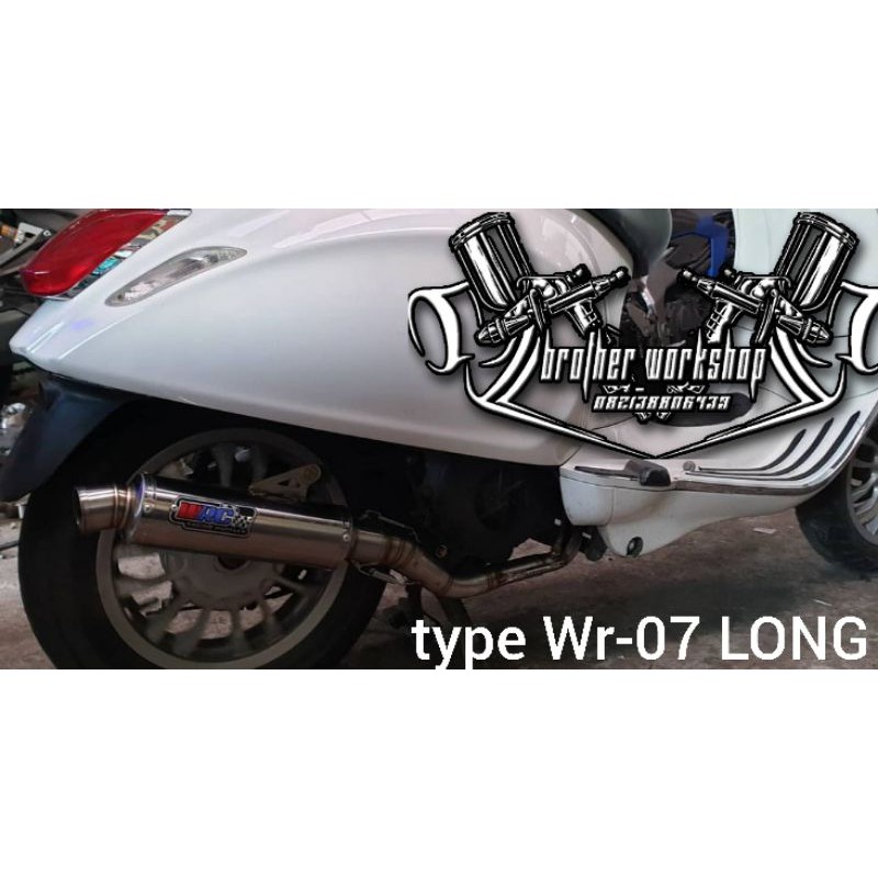 Knalpot WRC racing  Vespa matic type Wr-07