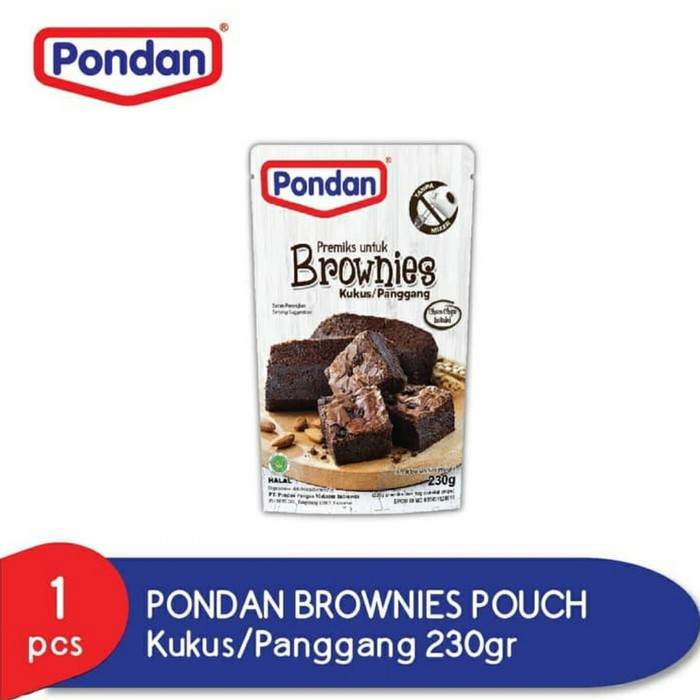 

Tepung Mix Instan Pondan Premiks Brownies Standing Pouch 230GR | Powder Tanpa Mixer