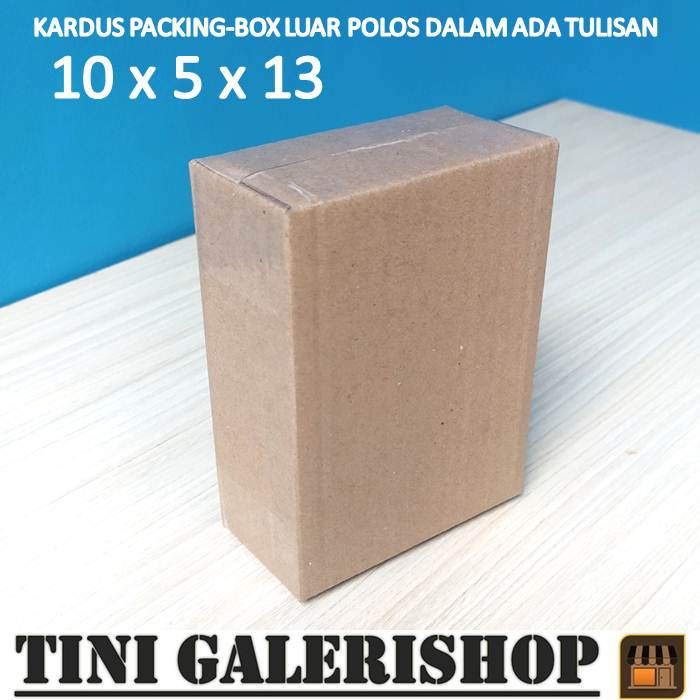 Kardus Packing-Box Uk.10x5x13 cm Luar Polos Dalam Ada Tulisan