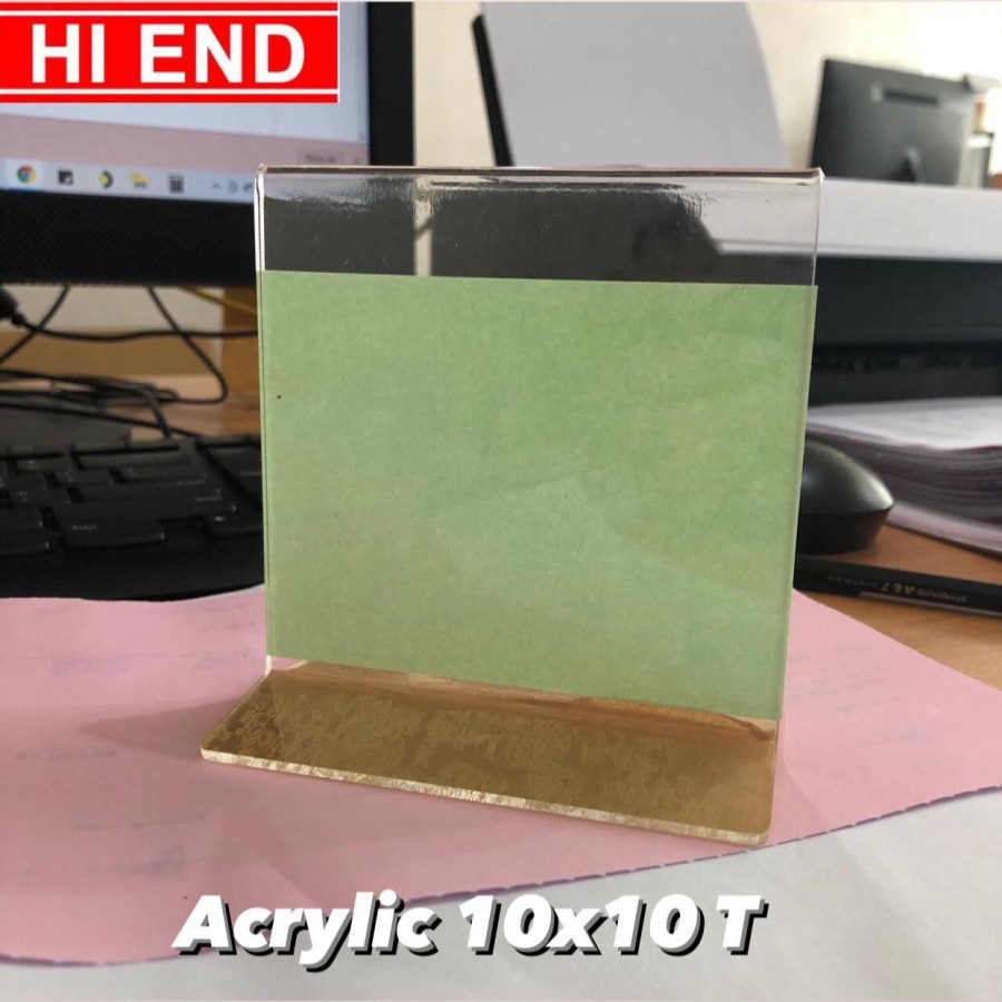 ACRYLIC TENT CARD HOLDER 10 X 10 T / AKRILIK NOMOR MEJA