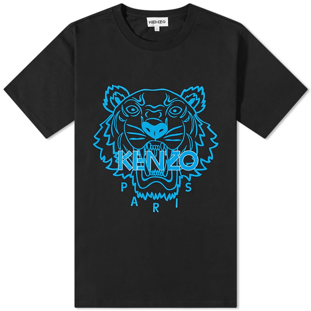 Knzo SS22 Men Tiger Tee Black/Blue 100% Original