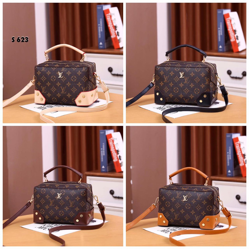 PROMO TAS LV Doctor double zip Bag 623 DEN TAS BATAM MURAH TAS IMPORT TAS BRANDED TAS TERMURAH