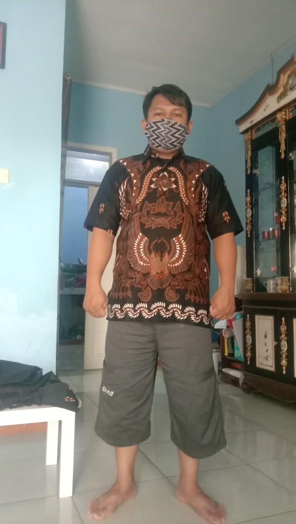 Astama Eksklusif Batik Solo Lengan Pendek Murah Bahan Katun Halus Batik Sogan Sragenan Full Furing