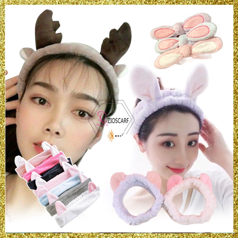 (COD) BANDANA DEWASA MANDI / BANDO MANDI TANDUK RUSA / HEADBAND BANDANA HANDUK PITA BESAR MX2329