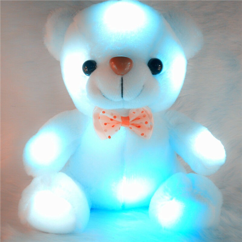 Cute Plush Toys For Girls Baby LED Light Up Stuffed Light Bear Kids Xmas Gif