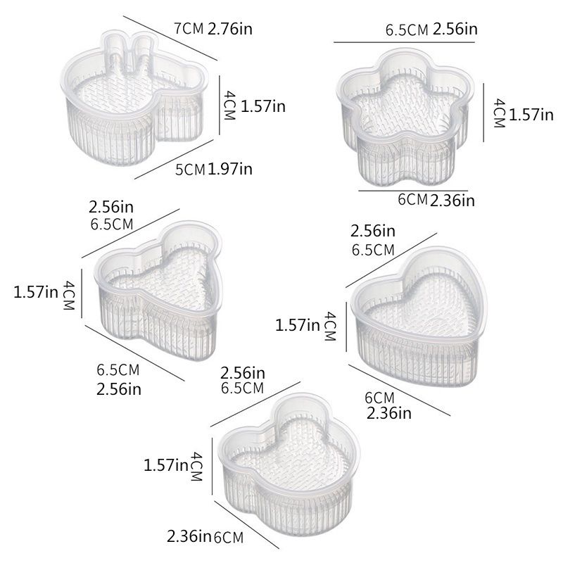 Cetakan nasi kepal onigiri rice mold segitiga bear beruang flower bunga love heart hati