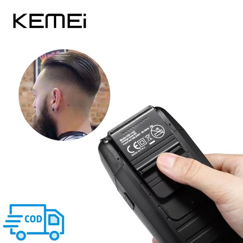 Beauty Jaya - KEMEI KM 1102 Alat Cukur Rambut Dan Kumis Jenggot +FREE GUNTING SASAK