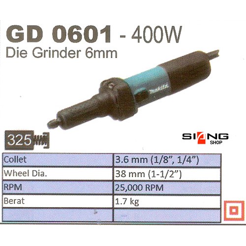 Makita GD 0601 / GD0601 Die Grinder 6mm