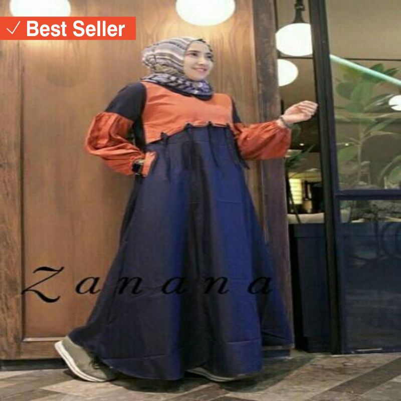 FASHION ALA KOREA BLACKPINK MURAH MERIAH / ZANANA ZAINA DRESS maxi hijab gamis muslimah dress