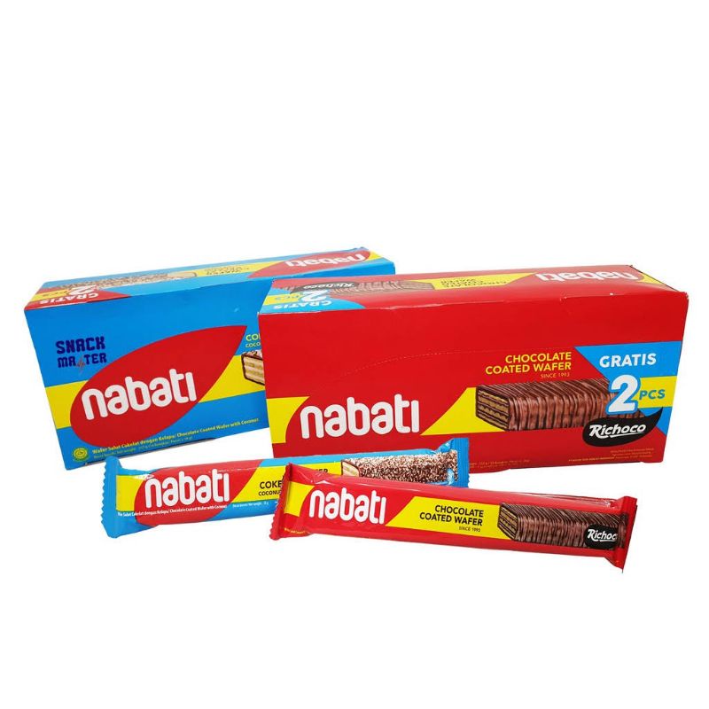 

Nabati Wafer Coklat Taburan Kelapa / Choco Coated(12 x 18gr)