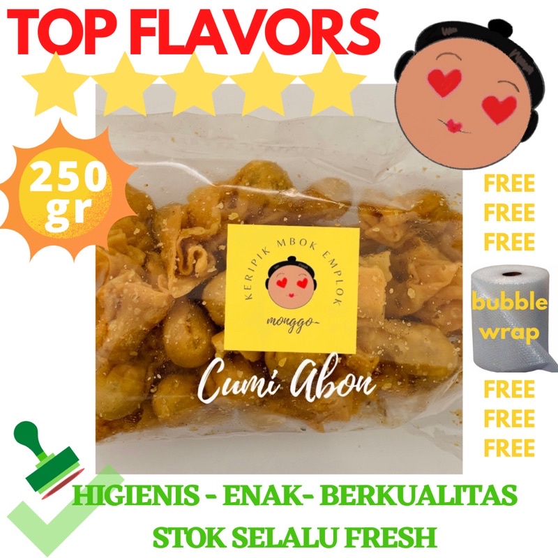 

KERIPIK PANGSIT CUMI ISI ABON MINI RENYAH KHAS JOMBANG