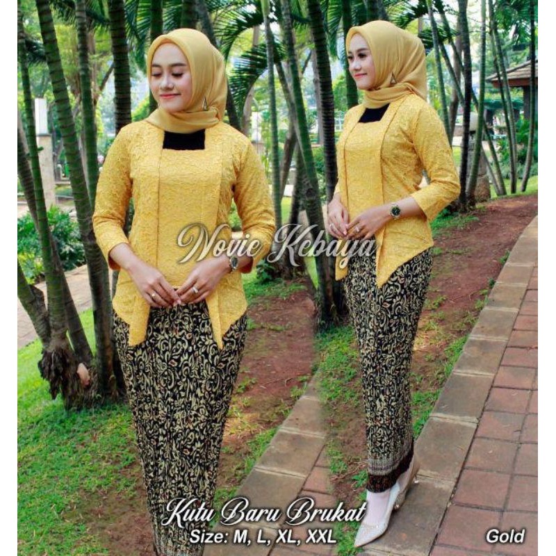 Setelan kebaya kutubaru brokat / kebaya kutubaru modern / kebaya wisuda / kebaya kekinian