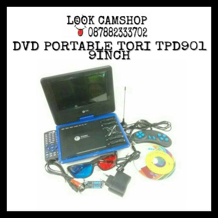 PROMO.. PORTABLE DVD PLAYER PEMUTAR DVD PORTABLE TORI TPD 901 TPD901   9inch 9