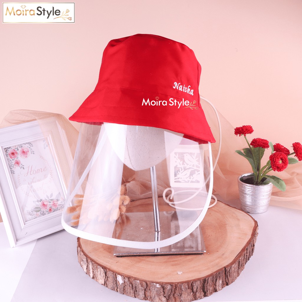 Topi Kania Bucket Hat Sekolah Dasar Bordir (Custom Nama Kecil di samping)