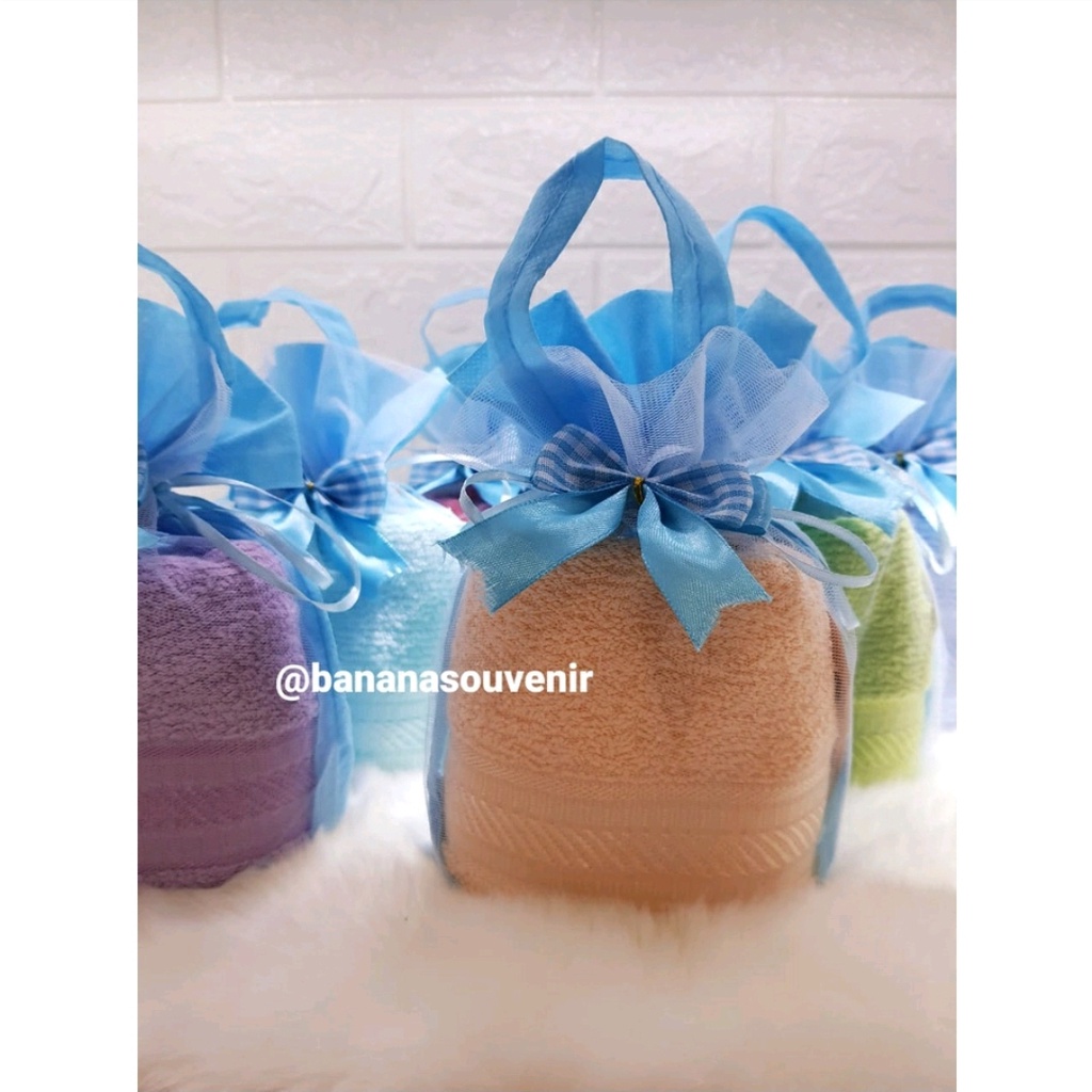 Promo Souvenir Handuk 30x70 Tile Serut Cantik Lucu Unik Murah handuk
