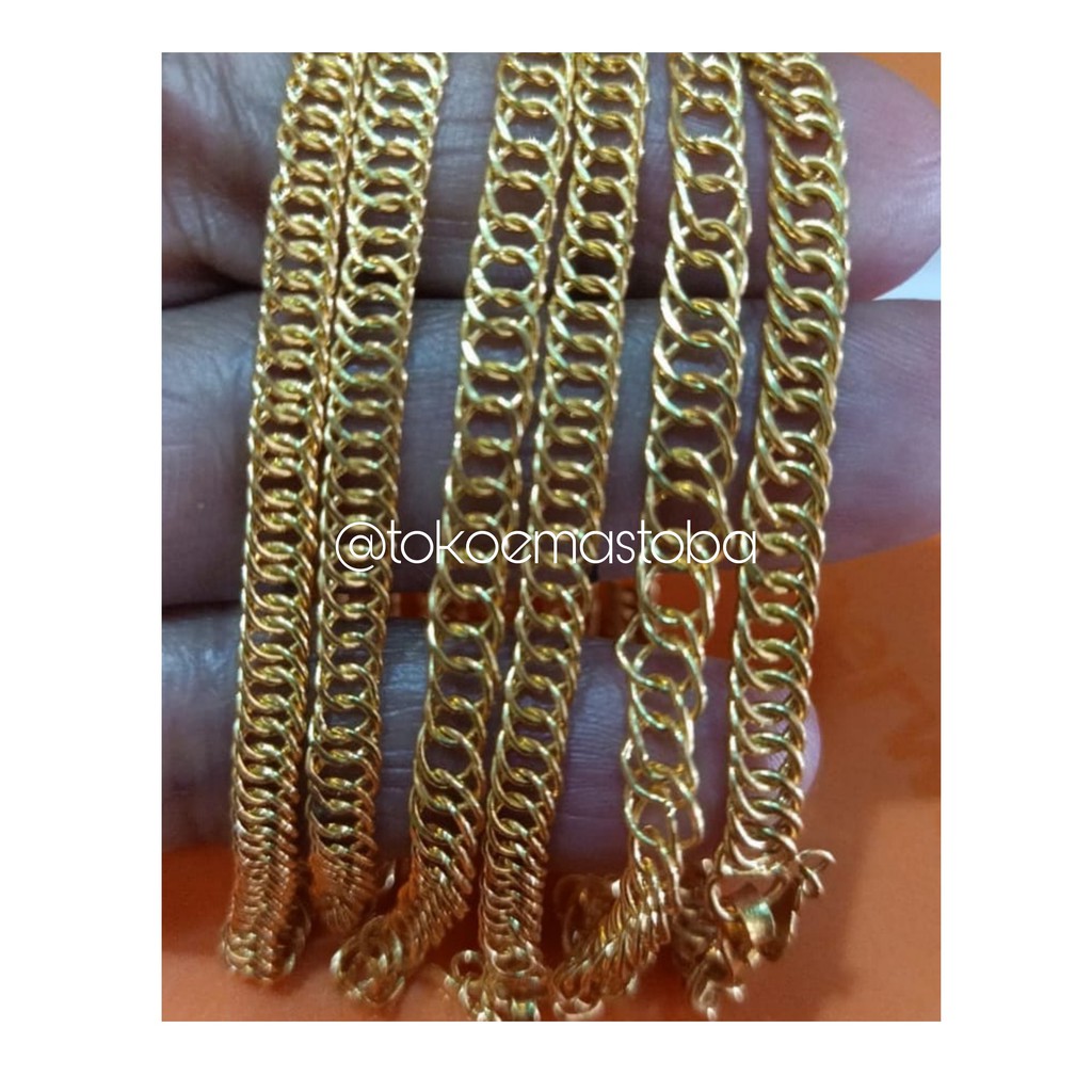 Gelang rante emas london emas toba 24karat 10gram