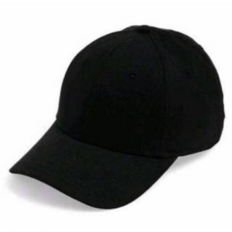 B2299[ADD ON] TOPI HITAM POLOS UNISEX