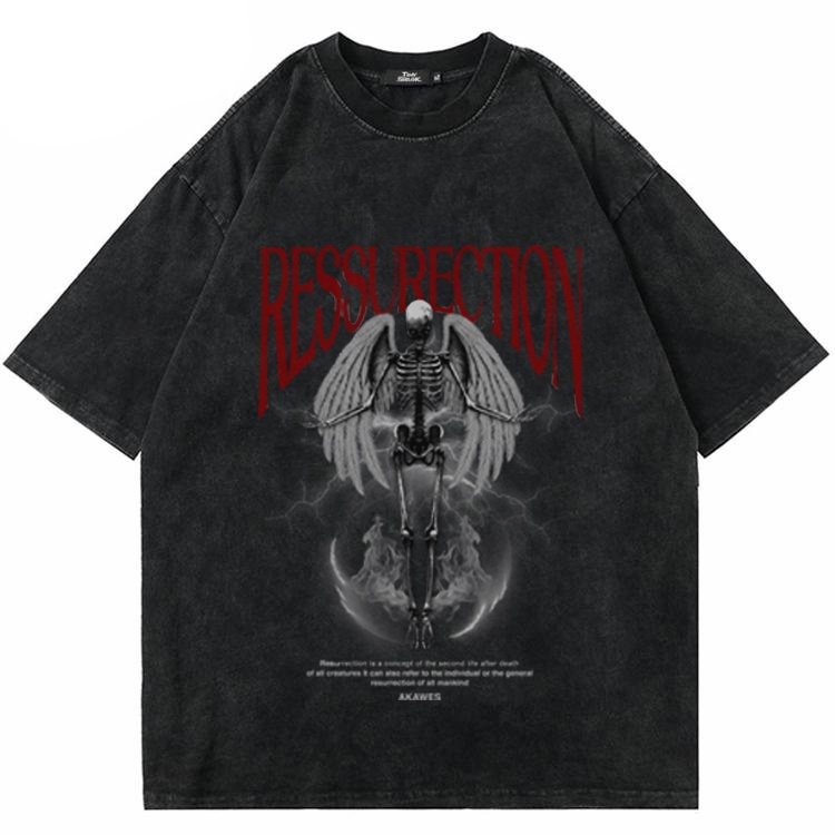 Kaos Oversize Washed / Washed / T-Shirt / Ressurection