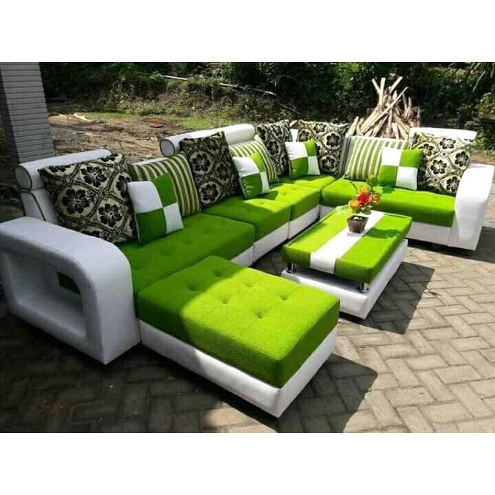 Sofa Sudut Grandia Hijau Sofa Alexa Pink Sofa 221 Rodenho Shopee Indonesia