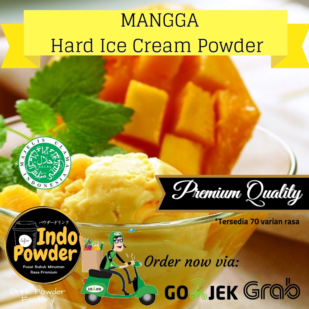 Mangga HARD ICE CREAM Powder 1Kg - Bubuk Ice Cream Mangga 1Kg - Bubuk Es Krim