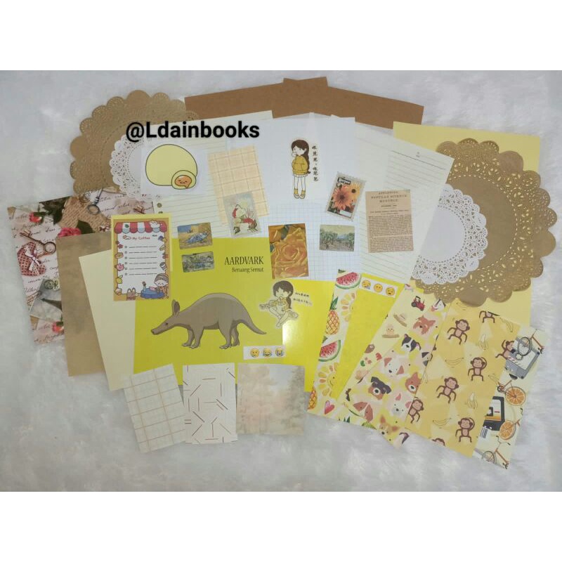 

Journal Kit Yellow/Jurnal Kit Kuning Papers and Stikers Aesthetic Cute 35+++