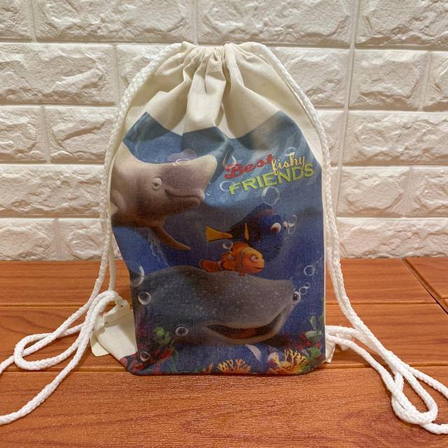 Tas Ransel Under The Sea / Tas Blacu / Tas Serut Blacu 30x40 / Tas Murah