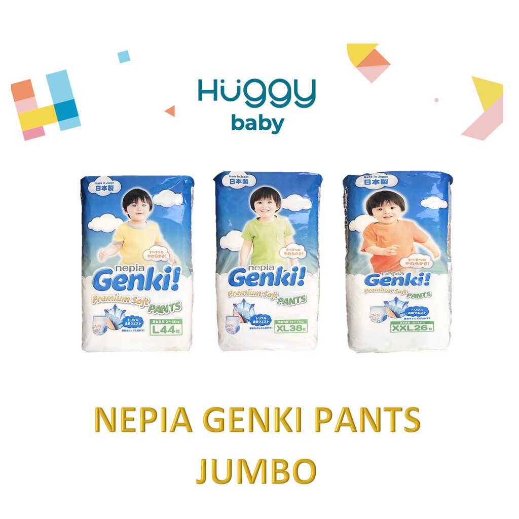 Nepia Genki PANTS JUMBO Popok Diaper Bayi Anak PANTS