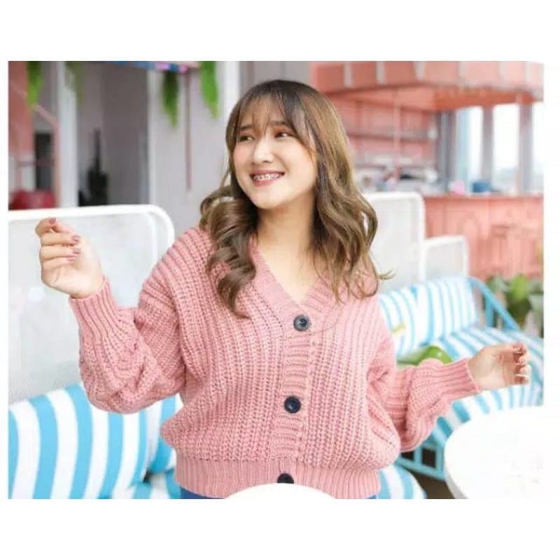 CARDY PRILLY  BIG SIZE 7 GET/SWEATER BASIC RAJUT/TEBAL BERKUALITAS