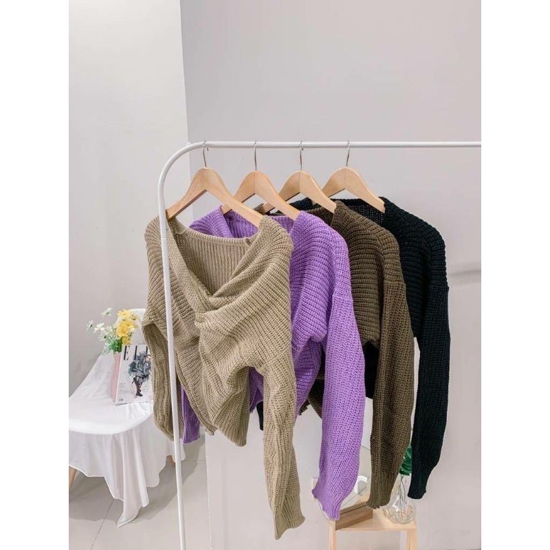 BAJU RAJUT ATASAN WANITA LENGAN PANJANG/ BAJU RAJUT MOLUNA/ BAJU RAJUT TERBARU/ RAJUT MODEL SEKARANG