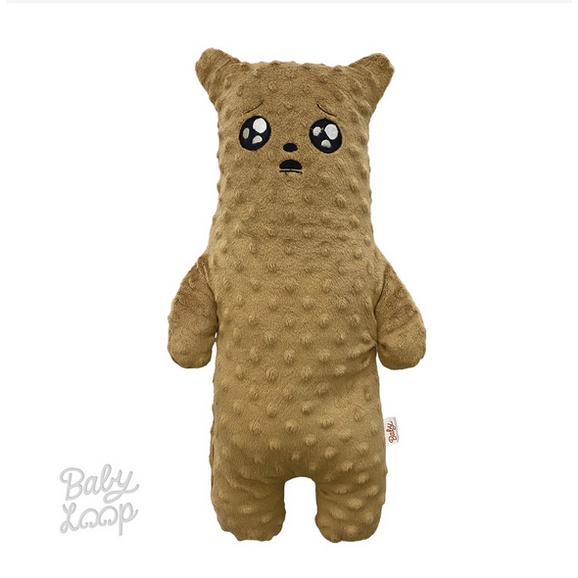 Baby Loop Bear Minky Doll - Boneka BabyLoop Anak Bayi Textured Mink Dotted Balita Aksesoris Cuddle Buddy