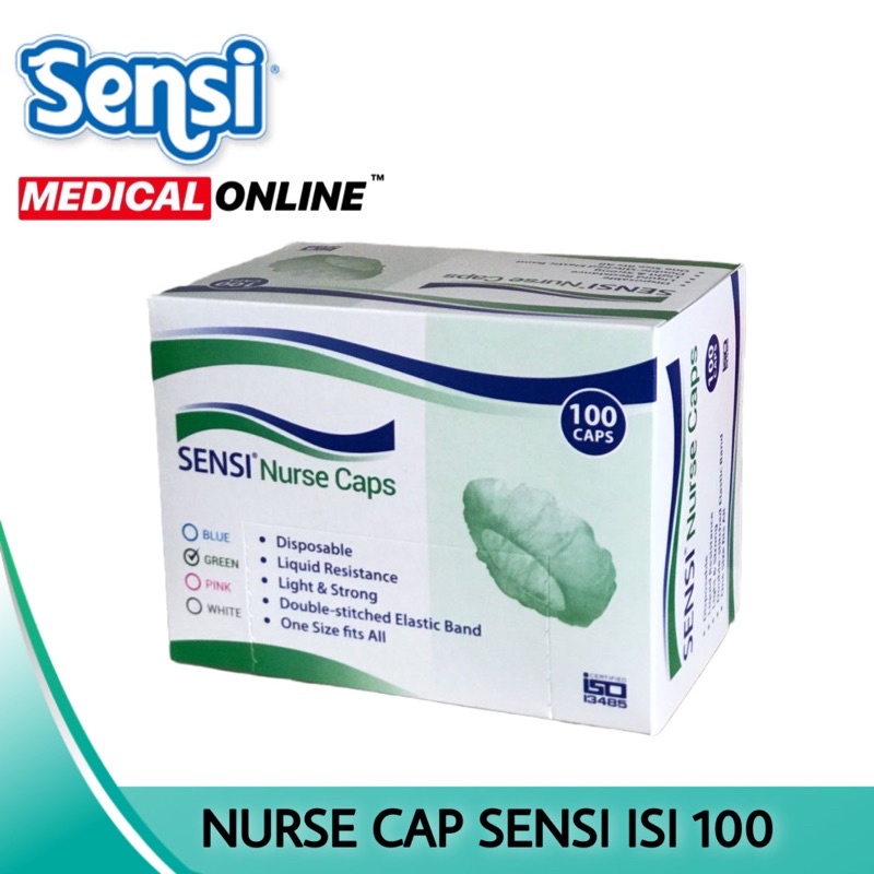 NURSE CAP SENSI / TOPI SUSTER PENUTUP KEPALA SENSI HAIR CAP HAIR NET ISI 100 PER BOX MEDICAL ONLINE