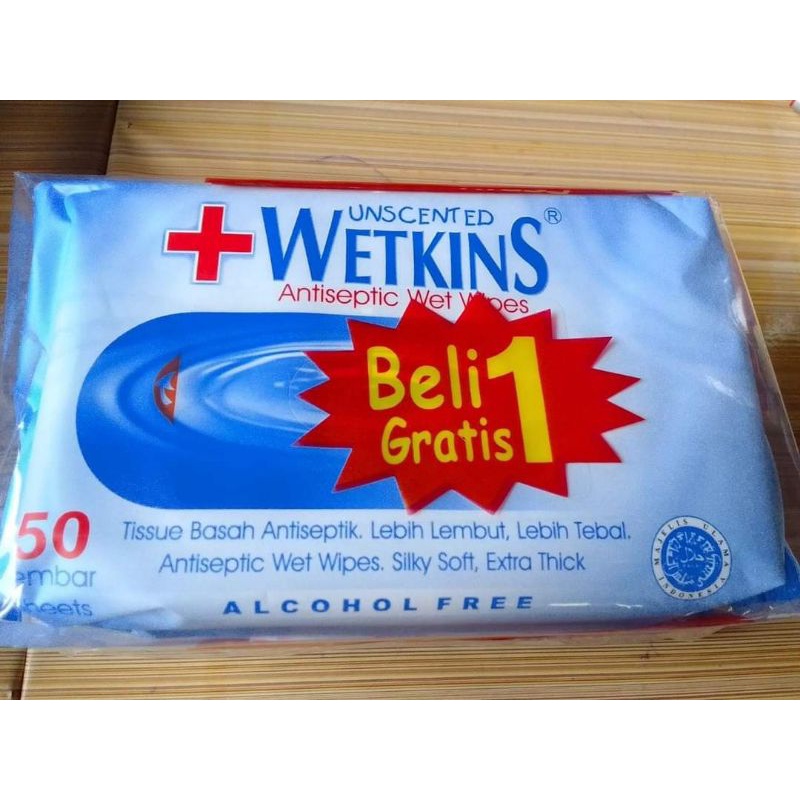 Wetkins Tissue Basah Antiseptic buy 1 get 1