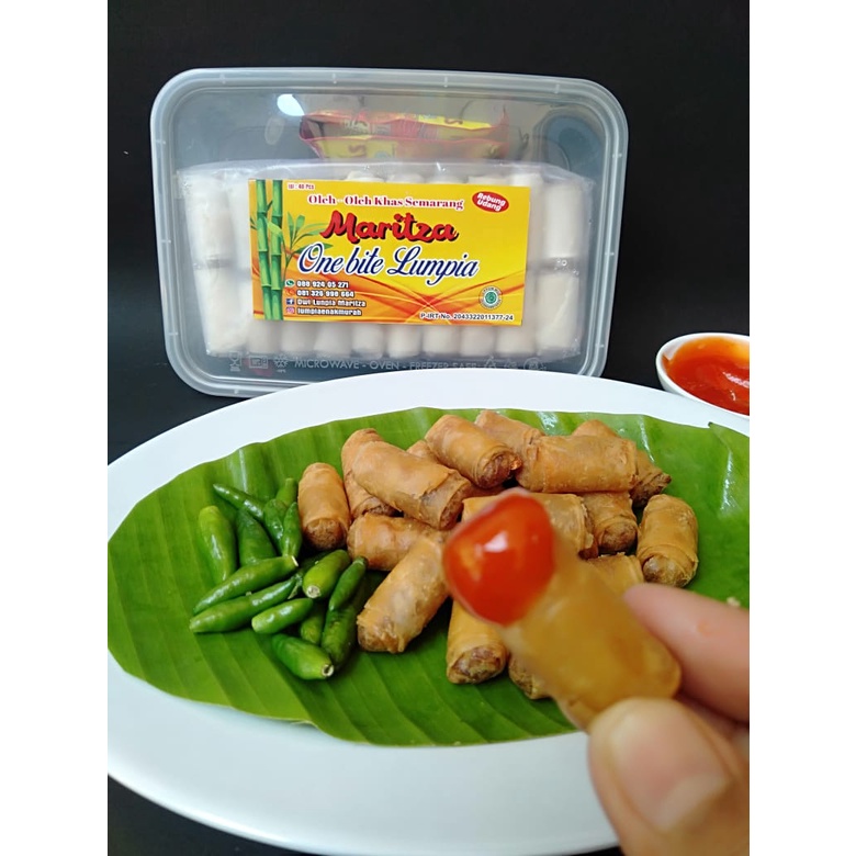 

Lumpia One Bite, lunpia khas semarang isi rebung udang
