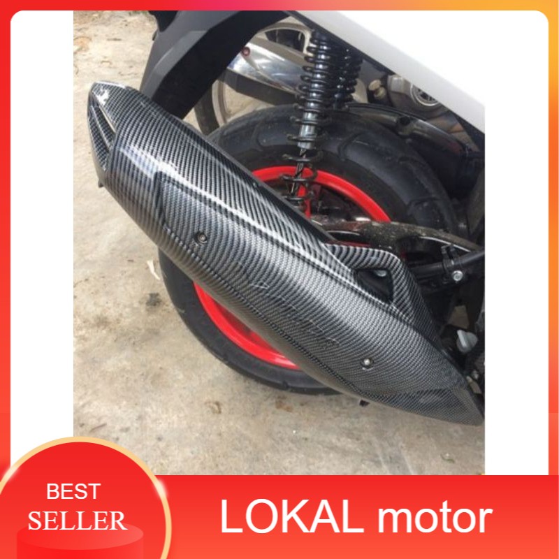 Cover knalpot nmax old carbon nemo