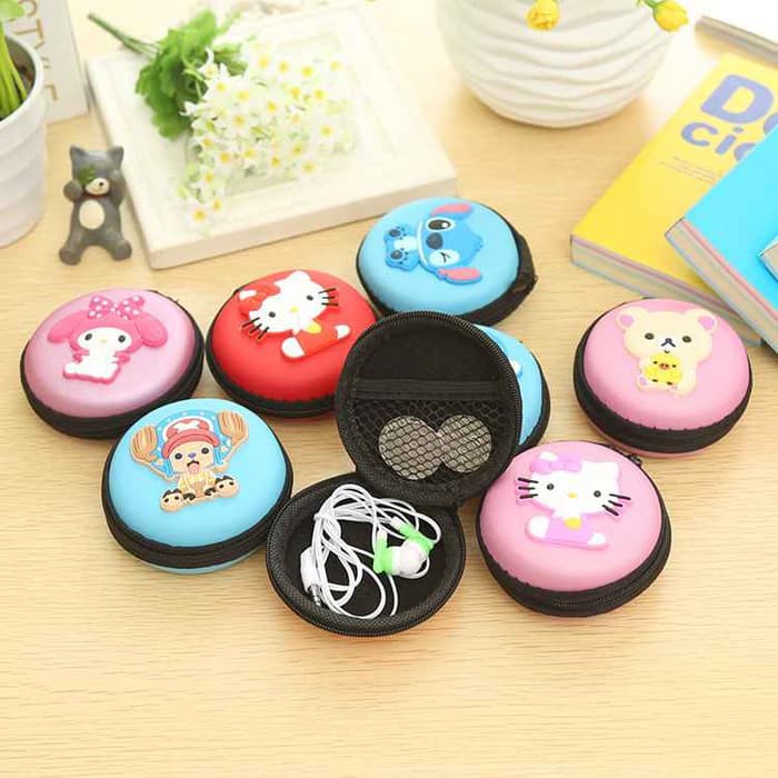 Wadah Earphone / Earphone Bag Karakter / Tempat headset earphone / Tempat Penyimpanan Kabel