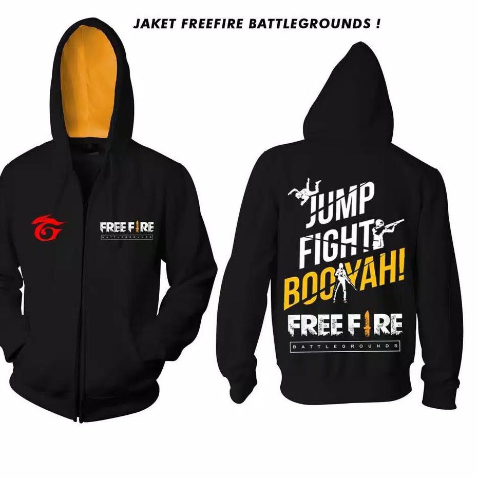 PALING LARIS~>> Jaket Anak FREE FIRE Sweater Zipper Hoodie - FF BATTLEGROUND BOOYAH 6M9