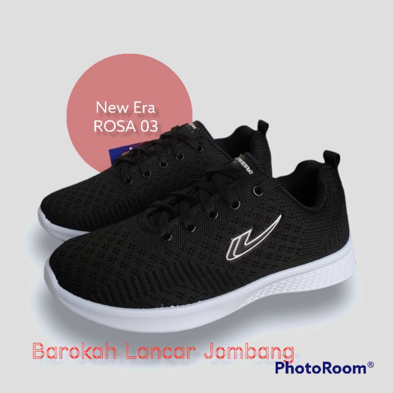 SEPATU SNEAKER SEKOLAH HITAM NEW ERA ROSA 03 / VICTORIA SIZE 37-41 100% ORIGINAL BY NEW ERA