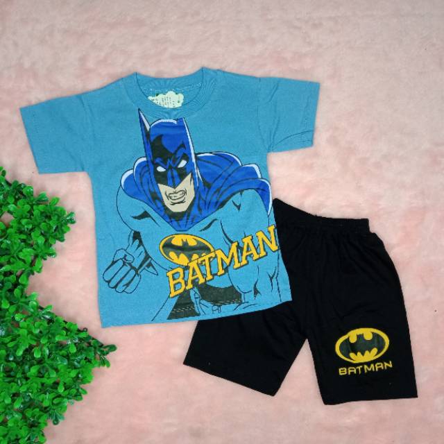 Ss#175 Setelan Anak Laki laki Size 6-24bulan Gambar Superhero / Baju Harian Anak / Pakaian Anak Laki