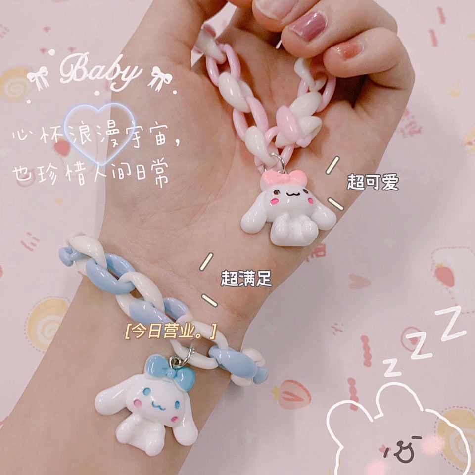 Baru Cinnamoroll babycinnamoroll pasangan gelang cute Clow m pacar karet kecil band untuk pacar gaya